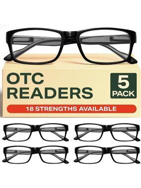 All-Day Comfort Reading Glasses - Blue Light Blocking Computer Readers, Value